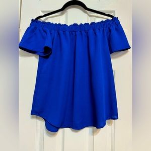 VIBRANT ROYAL OFF THE SHOULDER 🇺🇸💙 Womens small